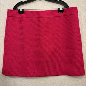 J.Crew Tweed A-Line Mini Skirt Women Size 18 Hot Pink Textured Preppy Office